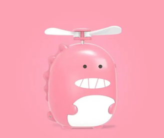 Handheld 3 in 1 cute led and mirror fan