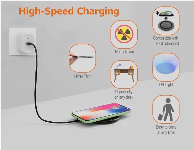 Galaxy Fast Wireless Charger MH Plus for iPhone and Samsung Phones